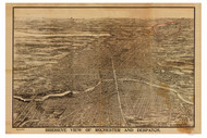 Rochester East Rochester , New York 1910 Bird's Eye View - Old Map Reprint