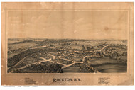 Rockton, New York 1890 Bird's Eye View - Old Map Reprint