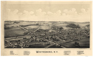 Whitesboro, New York 1891 Bird's Eye View - Old Map Reprint