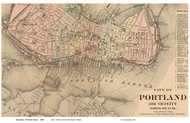 Portland, Downtown 1884 Colby - Old Map Custom Print - Maine Cities Other