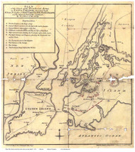 New York City Area 1776 - Bowles - Old Map Reprint