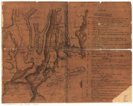 New York City Area 1781 - Rochambeau - Old Map Reprint