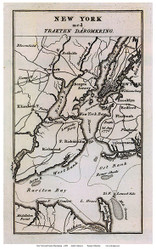 New York City Area 1800 - Dutch Text - Old Map Reprint