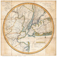 New York City Area 1812 - Eddy - Old Map Reprint