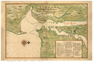 New York City 1639 - Vinckeboons - Manhattan - Old Map Reprint