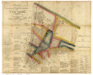 New York City 1828 - Hooker - Manhattan - Old Map Reprint