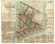 New York City 1833 - Hooker - Manhattan - Old Map Reprint