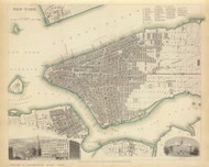 New York City 1840 - Manhattan - Old Map Reprint