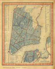 New York City 1846 (1835) - Burroughs - Manhattan - Old Map Reprint
