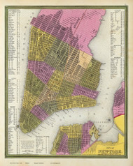 New York City 1846 - Mitchell - Manhattan - Old Map Reprint