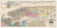 New York City 1855 - Dripps - Manhattan - Old Map Reprint