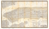 New York City 1860 - Rumsey - Manhattan - Old Map Reprint