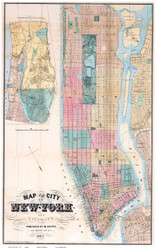 New York City 1877 - Dripps - Manhattan - Old Map Reprint