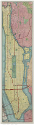 New York City 1908 - Rand McNally - Manhattan - Old Map Reprint