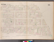 New York City, NY Fire Insurance 1852 Sheet 23 V2 - Old Map Reprint - New York