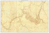Grand Canyon Area 1886 - Custom USGS Old Topo Map - Arizona