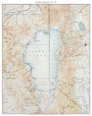 Lake Tahoe 1895 - Custom USGS Old Topo Map - California