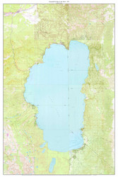 Lake Tahoe 1955 - Custom USGS Old Topo Map - California
