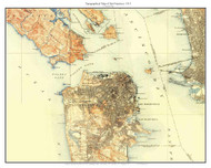San Francisco 1915 - Custom USGS Old Topo Map - California