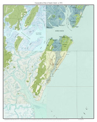 Sapelo Island 1954 - Custom USGS Old Topo Map - Georgia