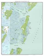 St Catherines Island 1943 - Custom USGS Old Topo Map - Georgia