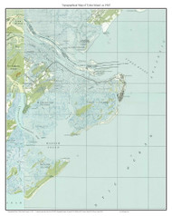 Tybee Island 1945 - Custom USGS Old Topo Map - Georgia