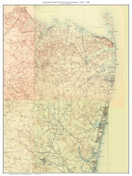 New Jersey Shoreline (Northern) 1888 - Custom USGS Old Topo Map - New Jersey