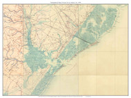 Ocean City and Atlantic City 1890 - Custom USGS Old Topo Map - New Jersey
