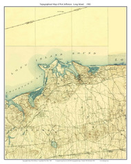 Port Jefferson 1902 - Custom USGS Old Topo Map - New York - Long Island