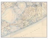 Southampton & Bridgehampton 1904 - Custom USGS Old Topo Map - New York - Long Island