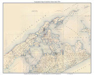 Southold & Shelter Island 1904 - Custom USGS Old Topo Map - New York - Long Island