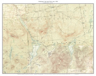 Chateaugay & Chazy Lakes 1900 - Custom USGS Old Topo Map - New York - Adirondack Lakes