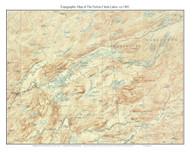 Fulton Chain Lakes 1903 - Custom USGS Old Topo Map - New York - Adirondack Lakes