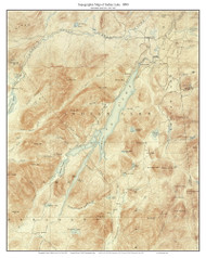 Indian Lake 1899 - Custom USGS Old Topo Map - New York - Adirondack Lakes