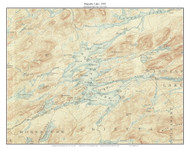 Raquette Lake 1903 - Custom USGS Old Topo Map - New York - Adirondack Lakes