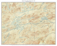 Raquette and Blue Mountain Lakes 1903 - Custom USGS Old Topo Map - New York - Adirondack Lakes