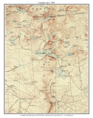 Canada Lake 1903 - Custom USGS Old Topo Map - New York - Eastern Lakes