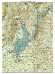 Great Sacandaga Lake 1937 - Custom USGS Old Topo Map - New York - Eastern Lakes