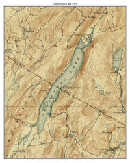 Greenwood Lake  1910 - Custom USGS Old Topo Map - New York - Eastern Lakes