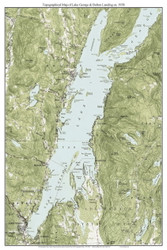 Lake George & Bolton Landing 1958 - Custom USGS Old Topo Map - New York - Eastern Lakes