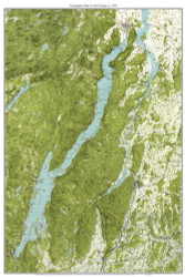 Lake George 1958 - Custom USGS Old Topo Map - New York - Eastern Lakes