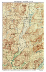 Schroon Lake 1900 - Custom USGS Old Topo Map - New York - Eastern Lakes