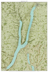 Keuka Lake 1953 - Custom USGS Old Topo Map - New York - Finger Lakes