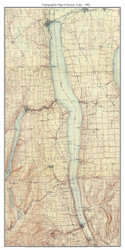 Seneca Lake 1902 - Custom USGS Old Topo Map - New York - Finger Lakes