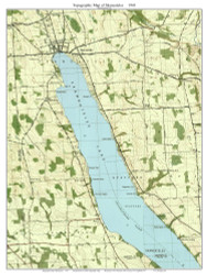Skaneateles 1943 - Custom USGS Old Topo Map - New York - Finger Lakes