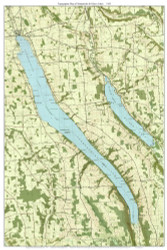 Skaneateles & Otisco Lakes 1943 - Custom USGS Old Topo Map - New York - Finger Lakes
