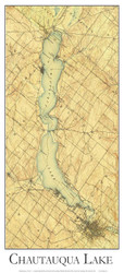 Chautauqua Lake Closeup 1904 - Custom USGS Old Topo Map - New York - Lake Erie-Chatauqua
