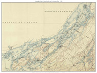 Alexandria Bay and St Lawrence River 1903 - Custom USGS Old Topo Map - New York - Great Lakes Shoreline