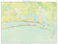 Bogue Sound and Cape Lookout 1951 - Custom USGS Old Topo Map - North Carolina
