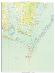 Cape Lookout and Beaufort 1951 - Custom USGS Old Topo Map - North Carolina